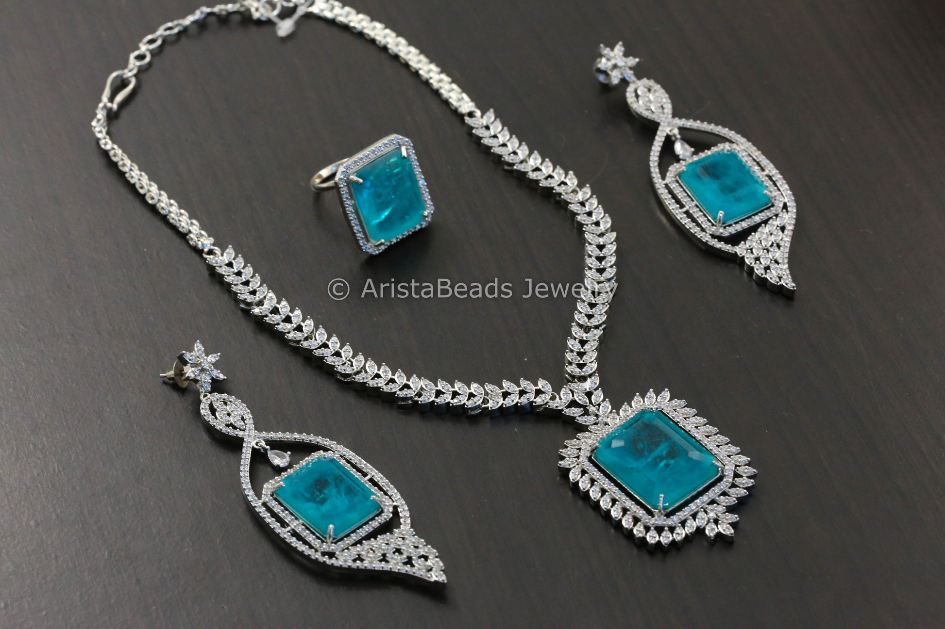 Premium Micro CZ & Doublet Set - Aqua Blue