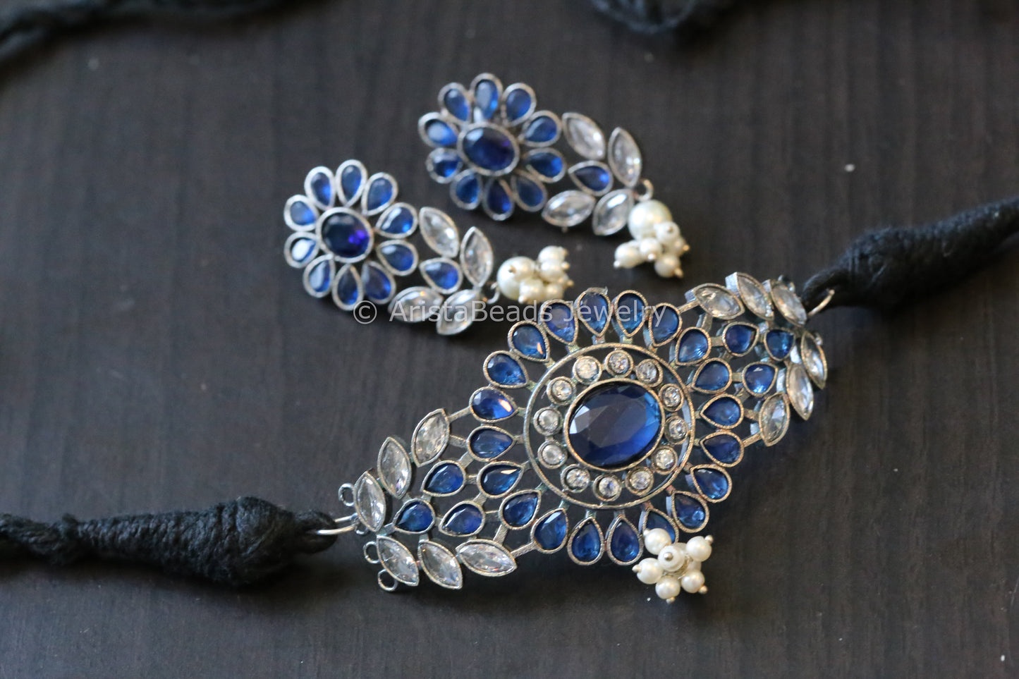 Blue Clear Choker Set