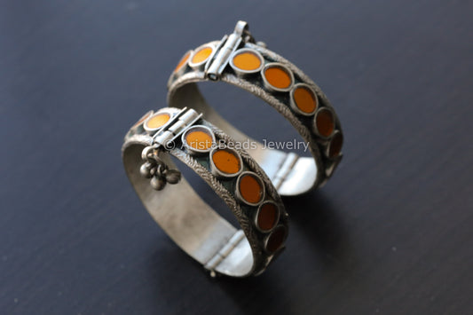 Real Glass Bangle set - Mustard (2.6/2.4)
