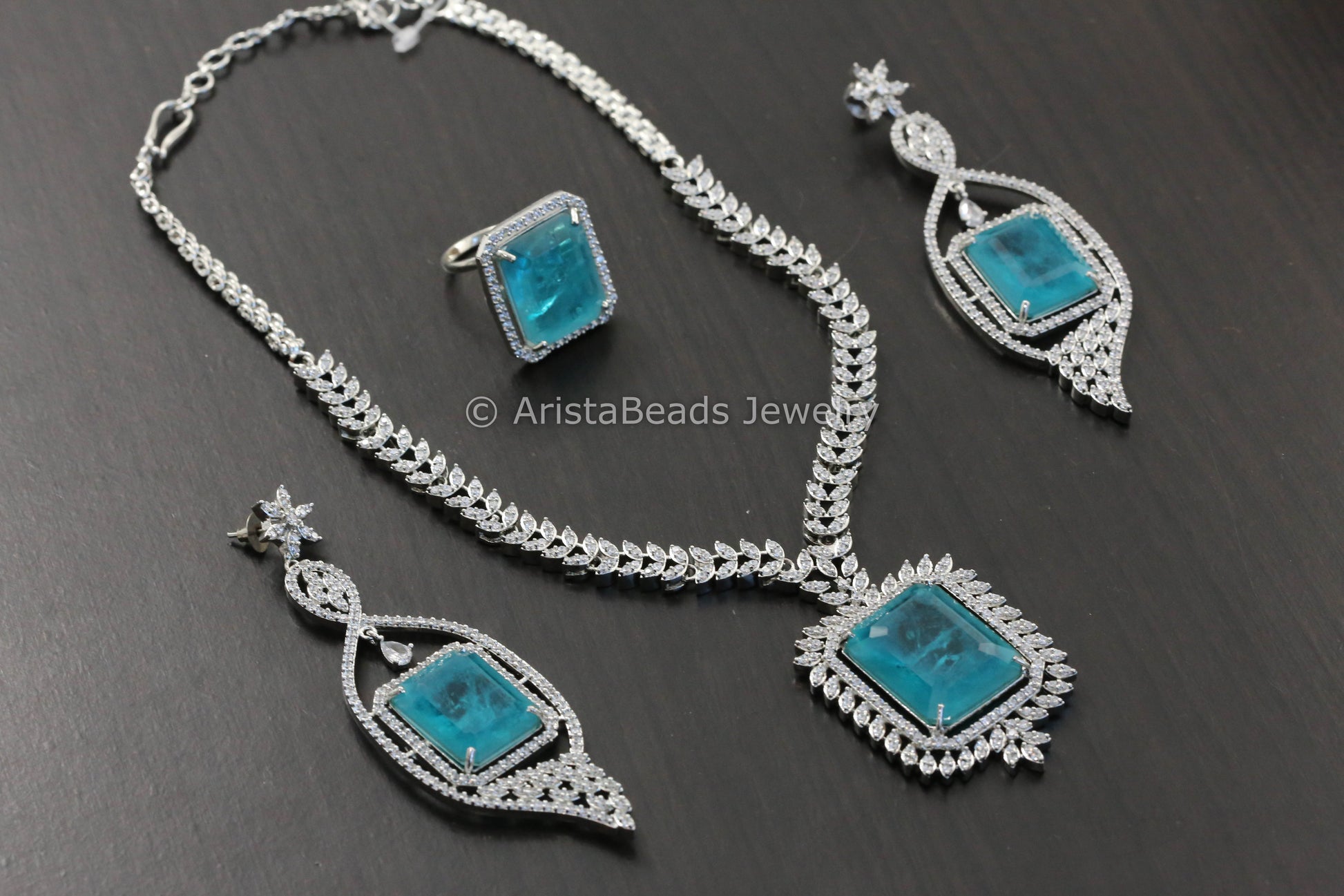 Premium Micro CZ & Doublet Set - Aqua Blue