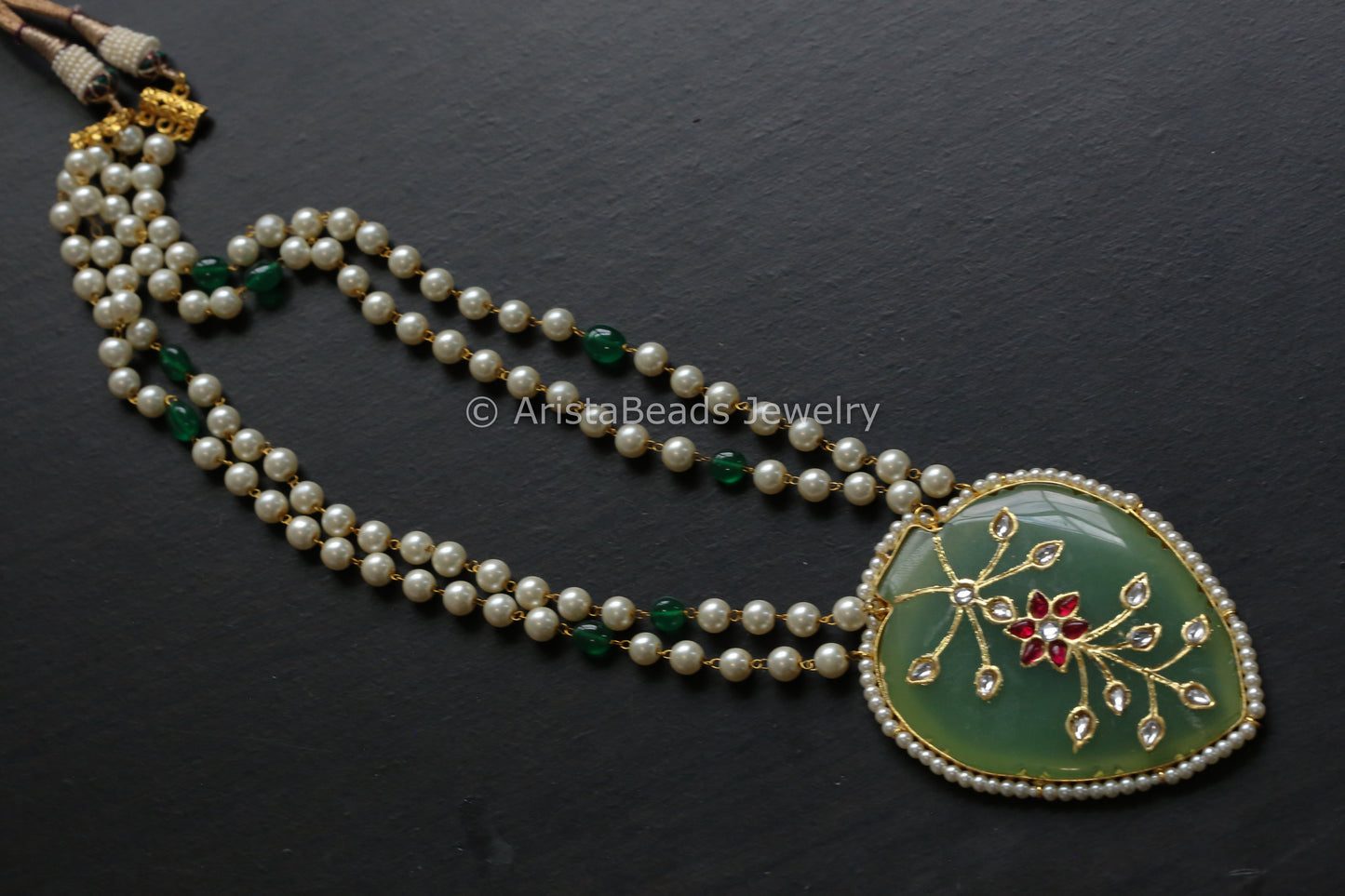 Kundan Jadai Jade Pearl Necklace