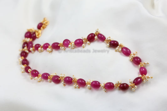 Ruby Beaded Mala