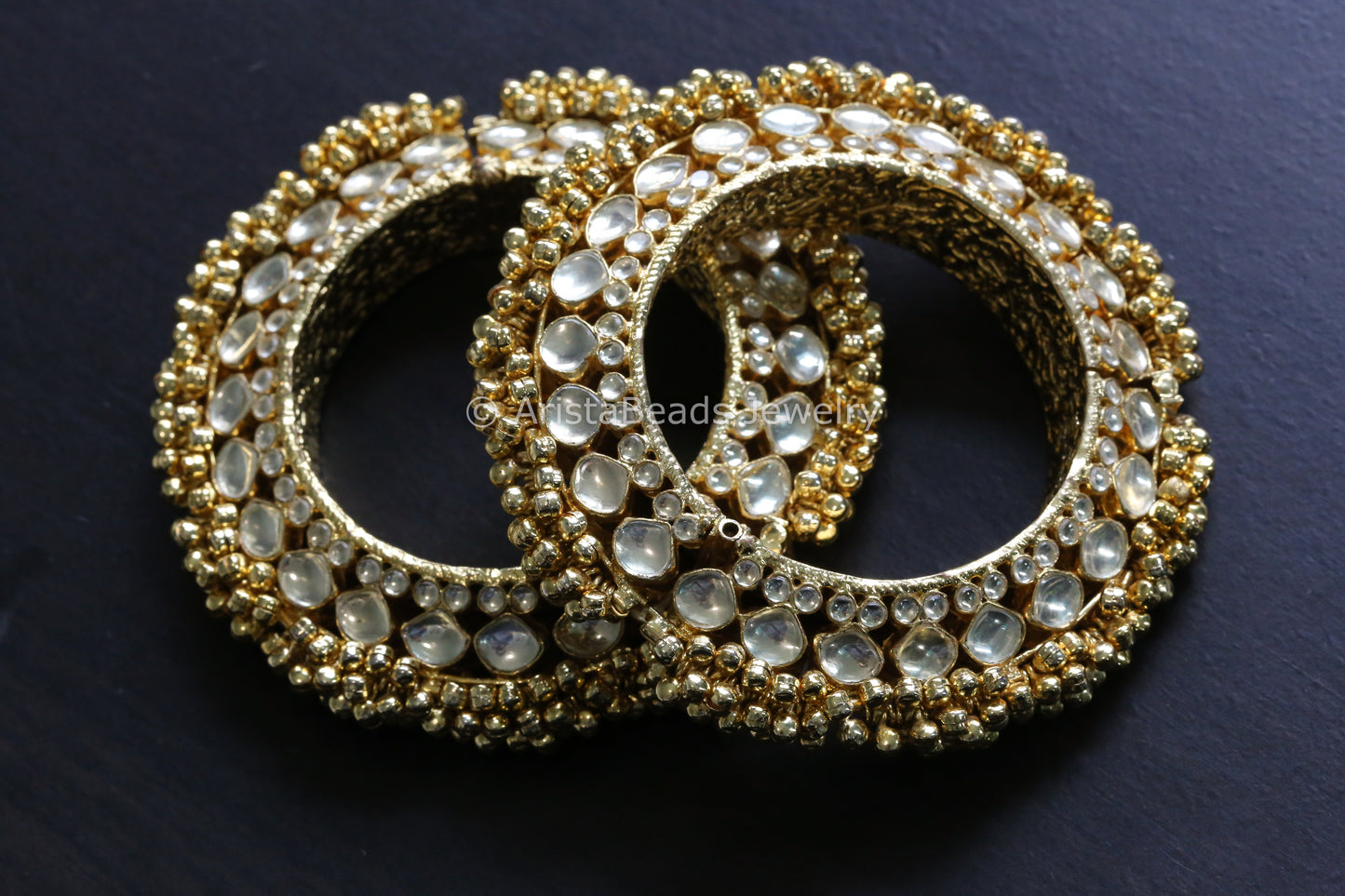 Pachi Kundan Pacheli Bangle Set