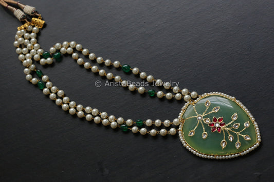 Kundan Jadai Jade Pearl Necklace
