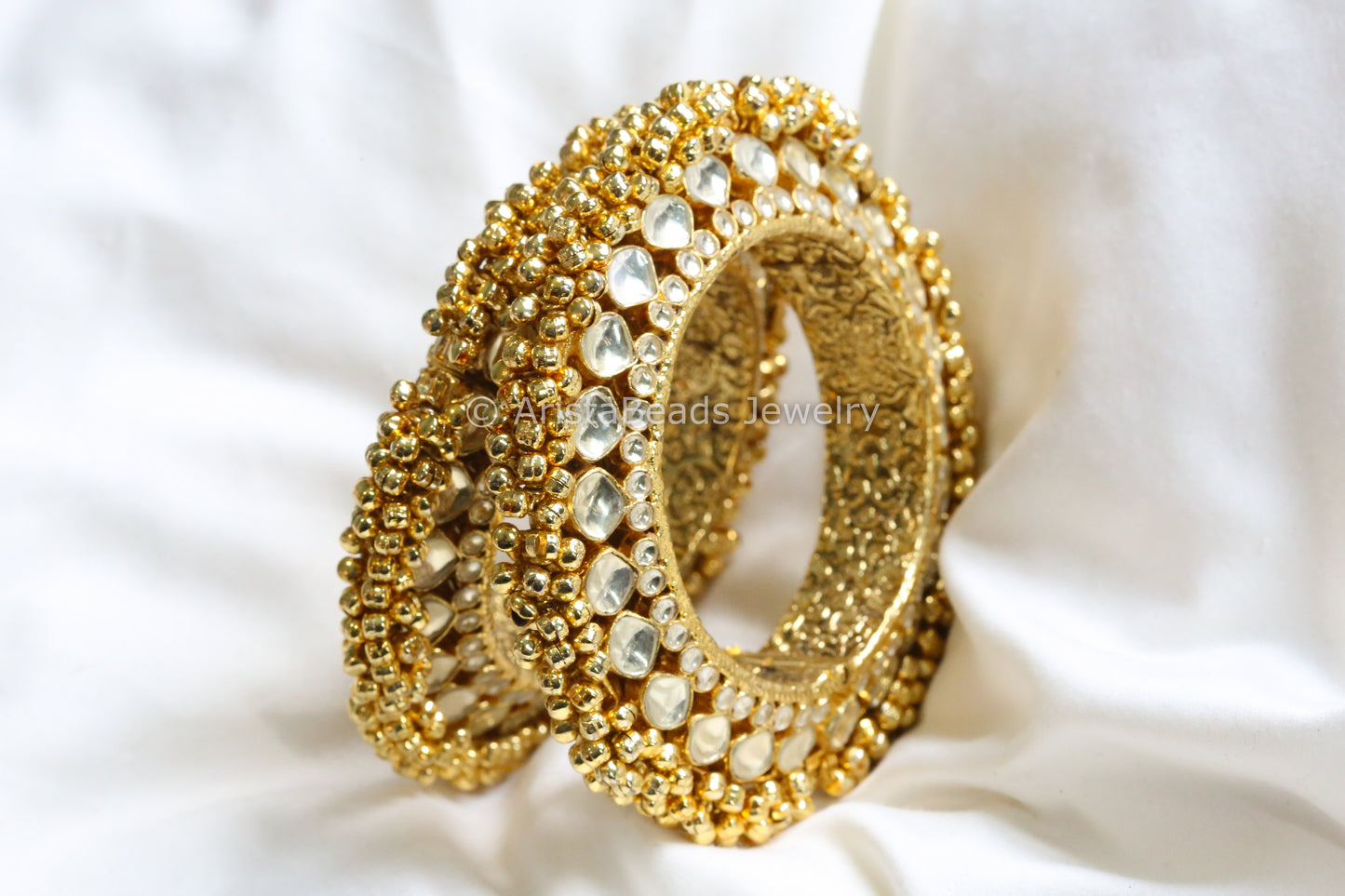 Pachi Kundan Pacheli Bangle Set
