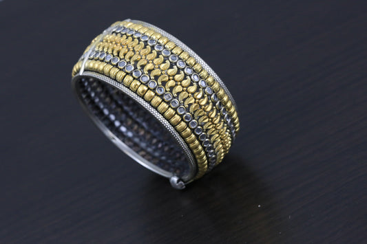 Polki 925 Sterling Silver Bangle