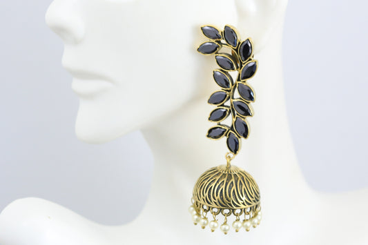 Antique Black Pearl Jhumka