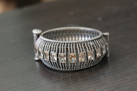 Champagne CZ Bangle Bracelet (Openable)