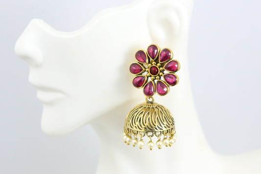 Antique Ruby  Jhumka