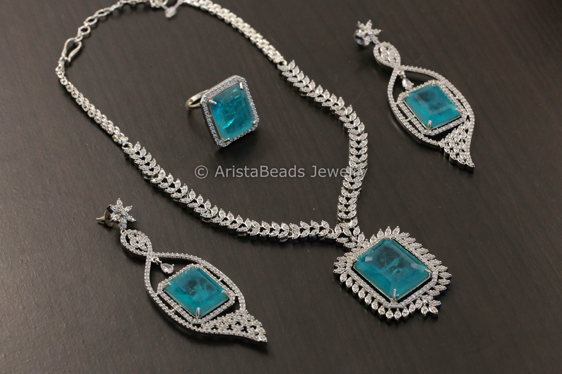 Premium Micro CZ & Doublet Set - Aqua Blue