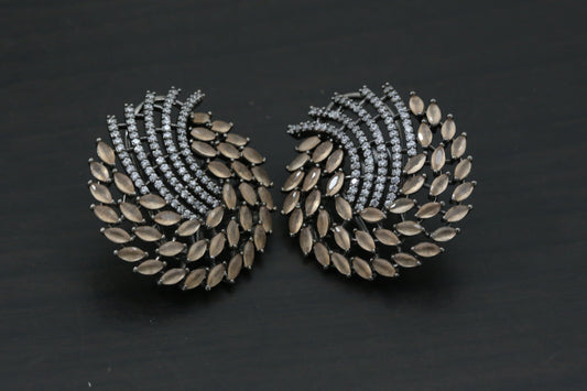 Victorian Peach CZ  Earrings