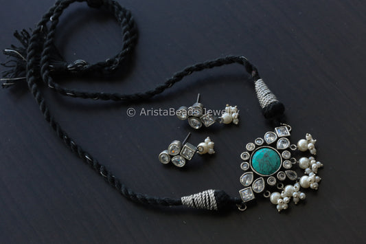Small Delicate Choker Set - Turquoise
