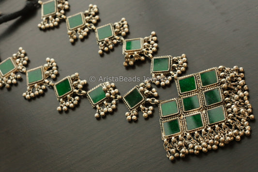 Real Glass Green Necklace