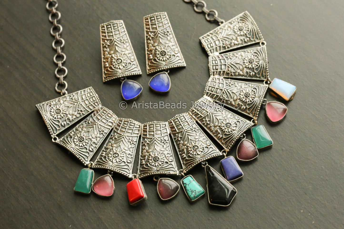 Oxidized Hasli Necklace - Style 5