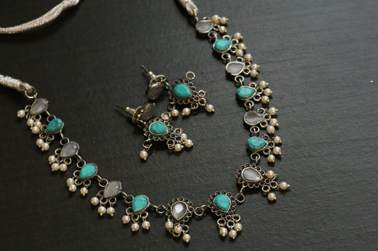 Dainty Turquoise Necklace Set - Style 2