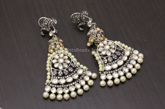 Victorian Kundan Jhumka Chandbaali