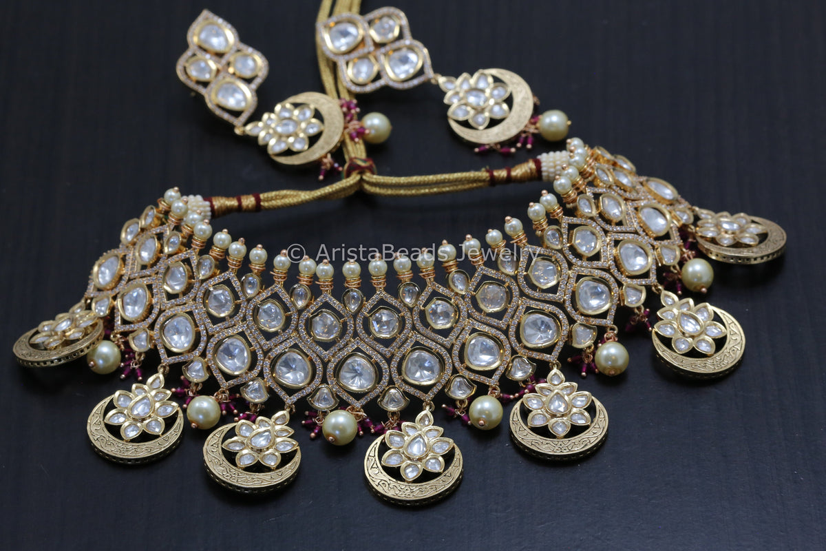 Premium Polki Kundan Choker Set
