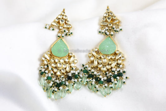 Handmade Pachi Kundan Jadau Earrings