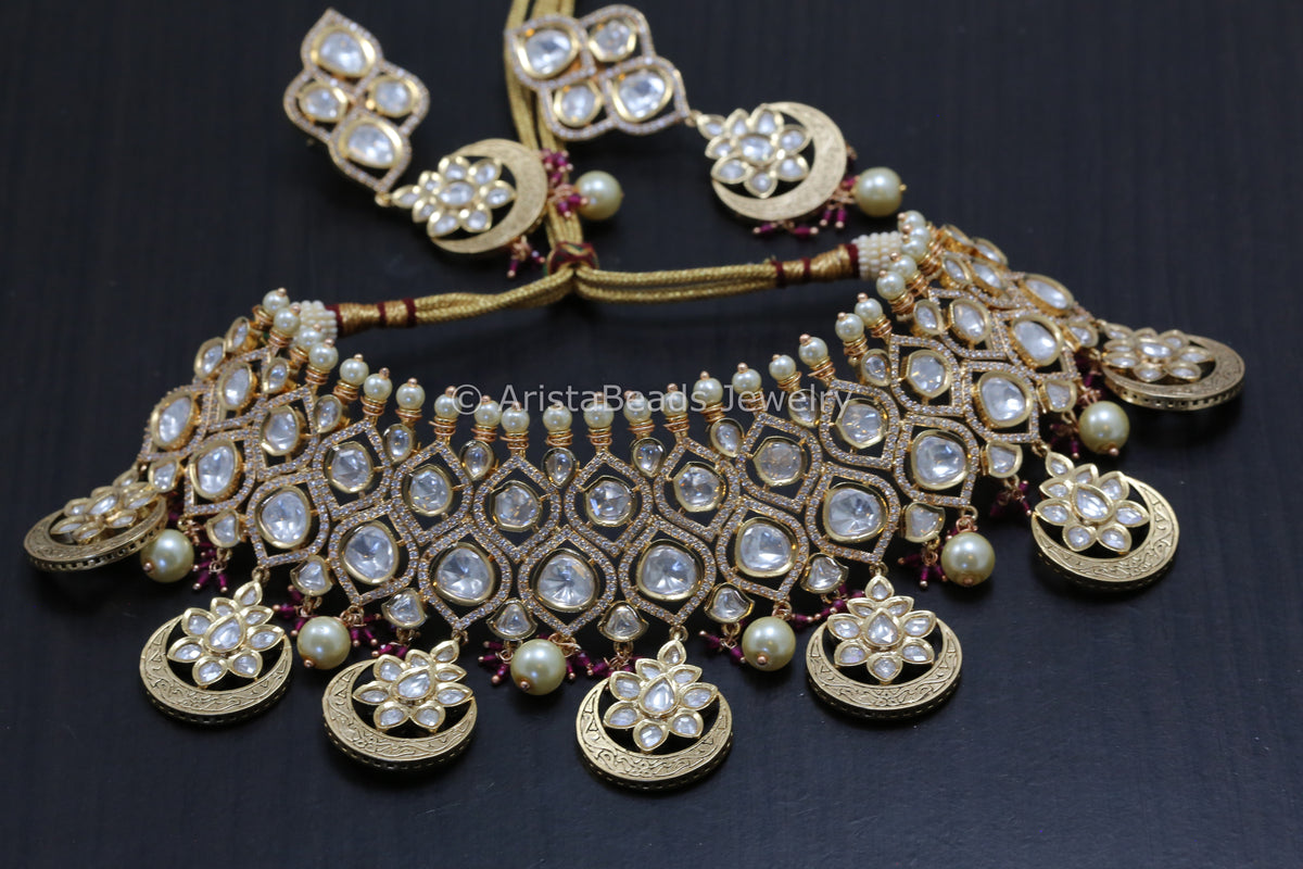 Premium Polki Kundan Choker Set