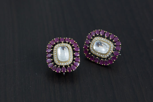 Ruby Kundan Stud