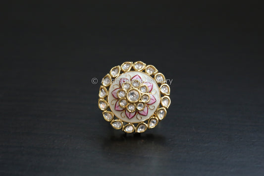 Kundan Ring (Adjustable)