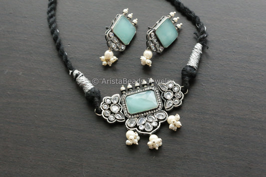 Dainty Choker Set -Mint