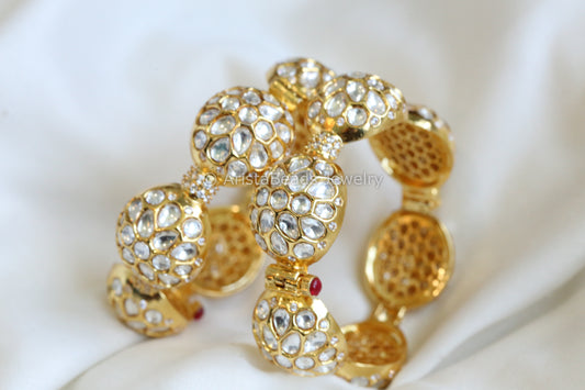Uncut Polki Bangle Set (Openable 2.4)
