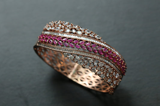 Premium Quality Rose Gold CZ Bracelet (2.4, 2.6)