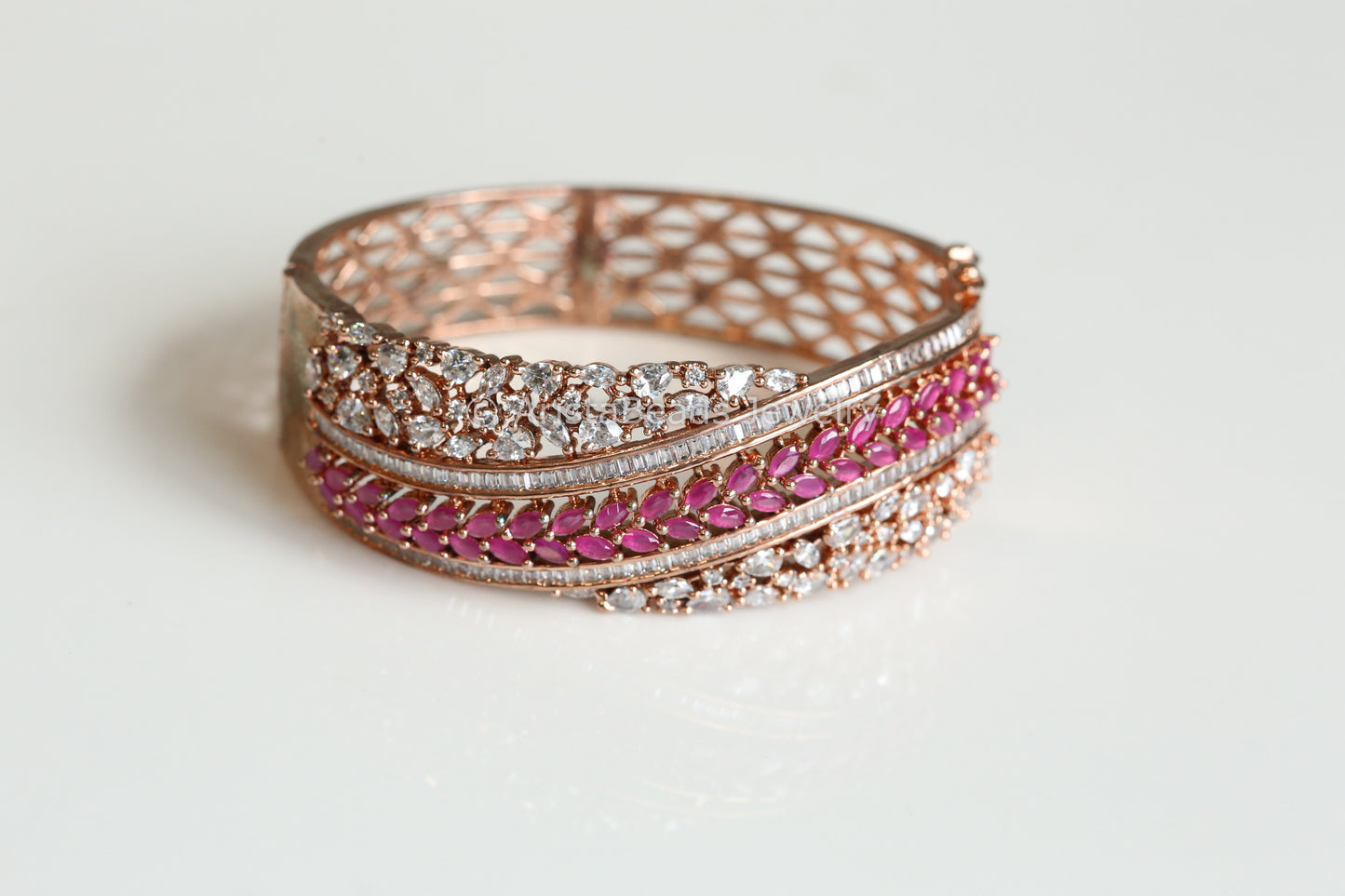 Premium Quality Rose Gold CZ Bracelet (2.4, 2.6)