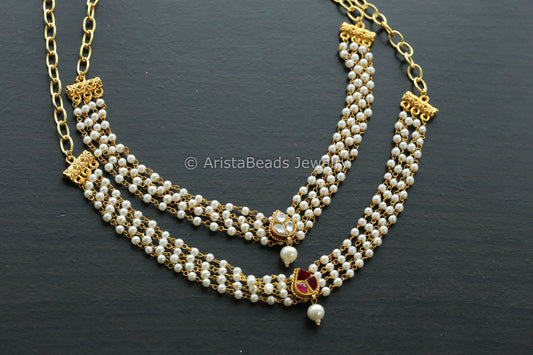 Dainty Jadau Necklace