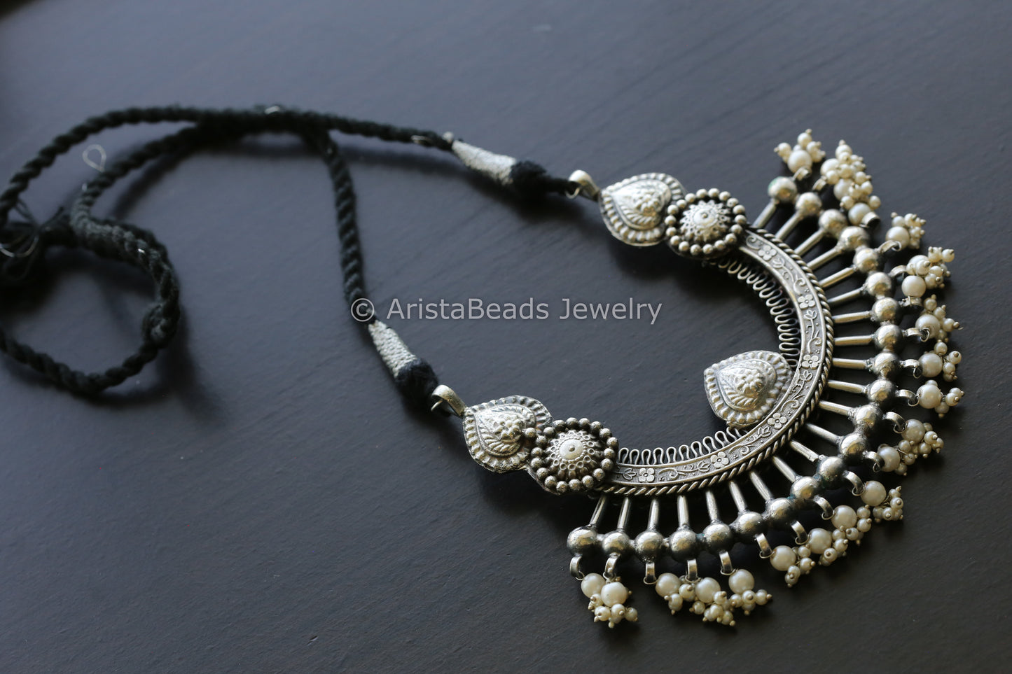 Large Pendant In Black Dori