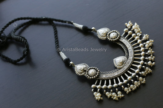 Large Pendant In Black Dori