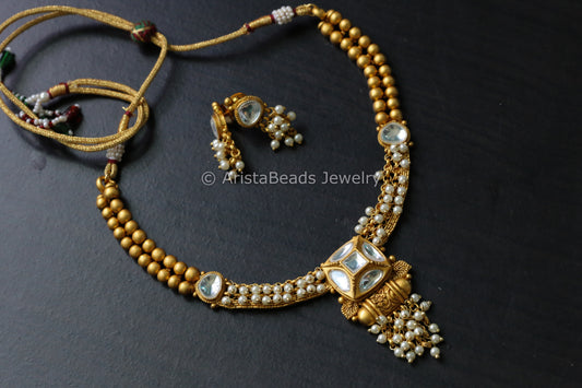 Matt Gold Kudan Necklace Set