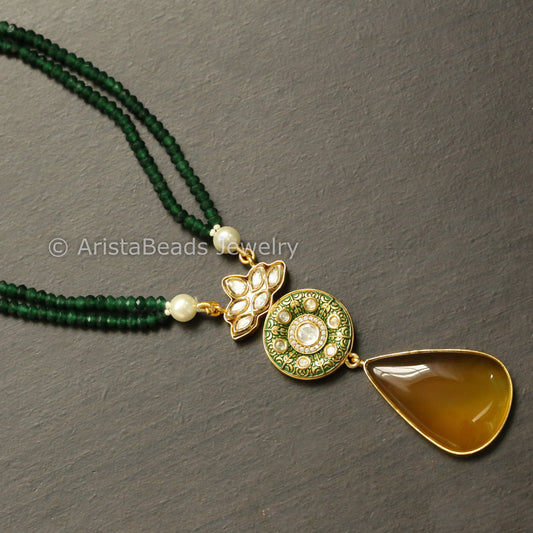 Contemporary Kundan Mala Necklace