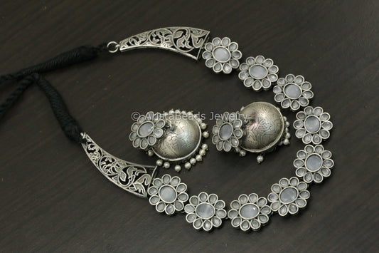 Gray AD Hasli Necklace Set