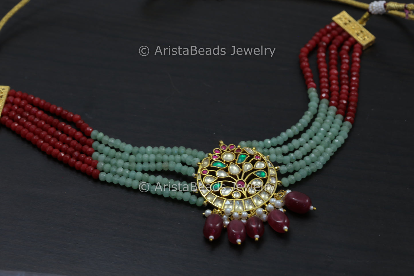 Pachi Kundan Necklace -Multi