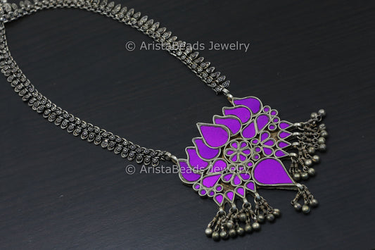 Real Glass Silver Look Alike Necklace