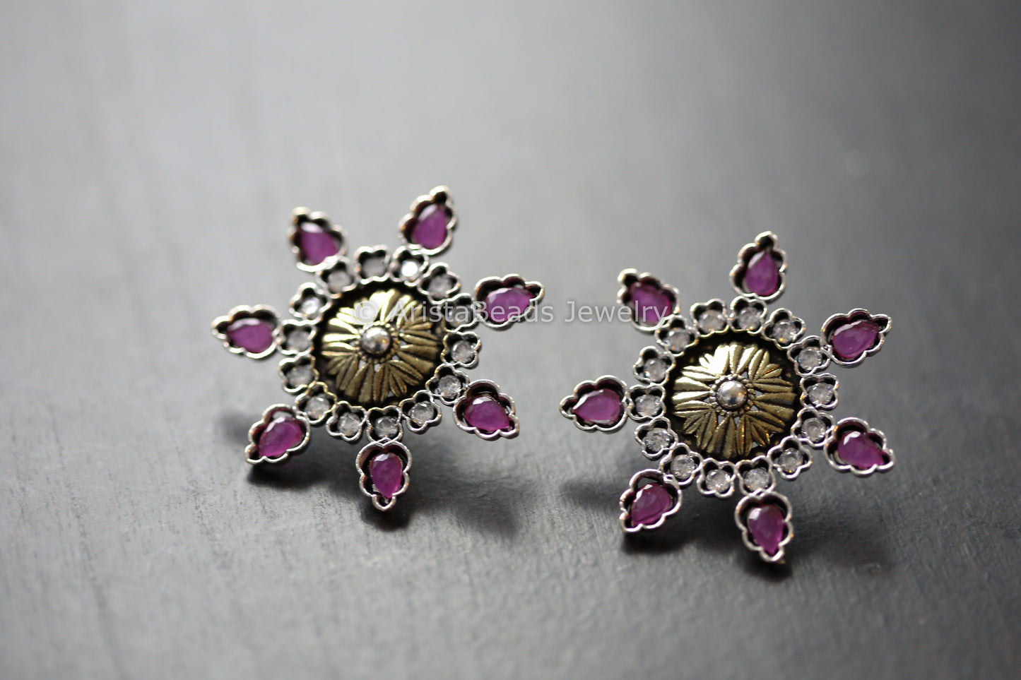 Large Ruby Stud
