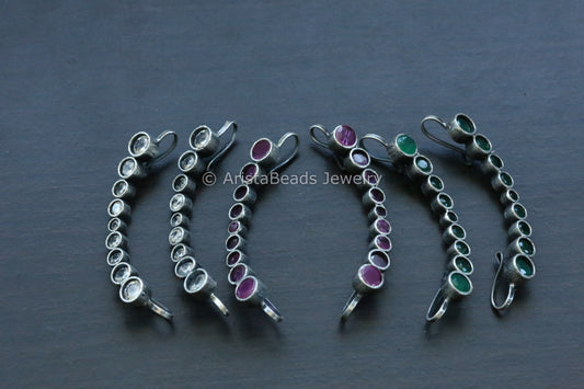 Silver Look Earcuff Earrings