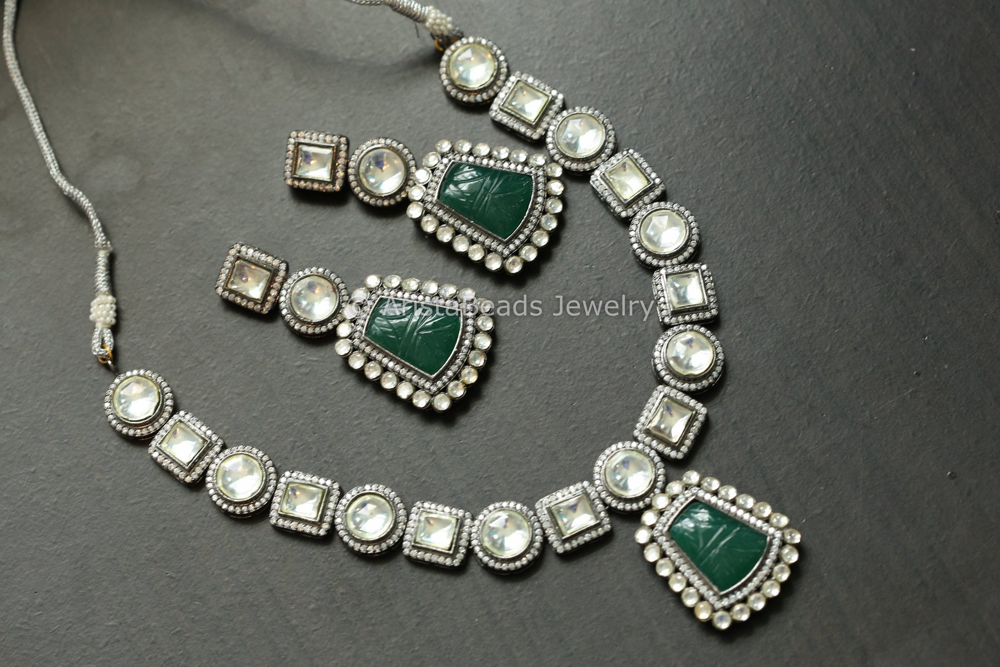 Polki Kundan Necklace Set