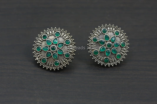 Emerald Green Studs