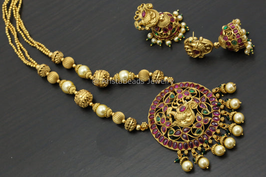 Kemp Stones Peacock Pendant Set