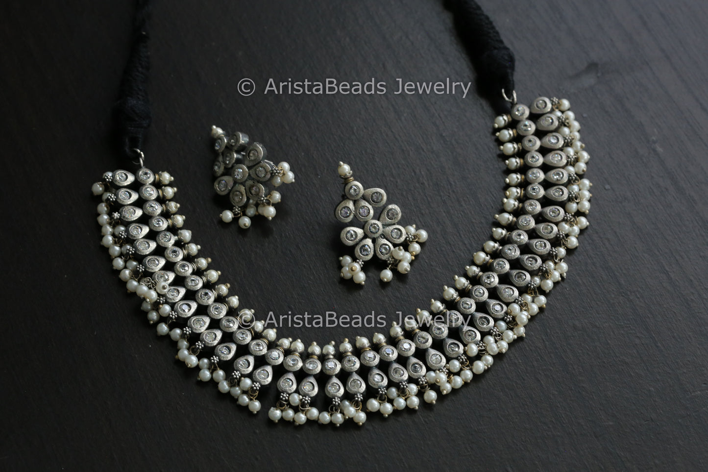Clear Stone Necklace Set