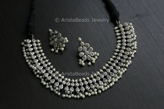 Clear Stone Necklace Set
