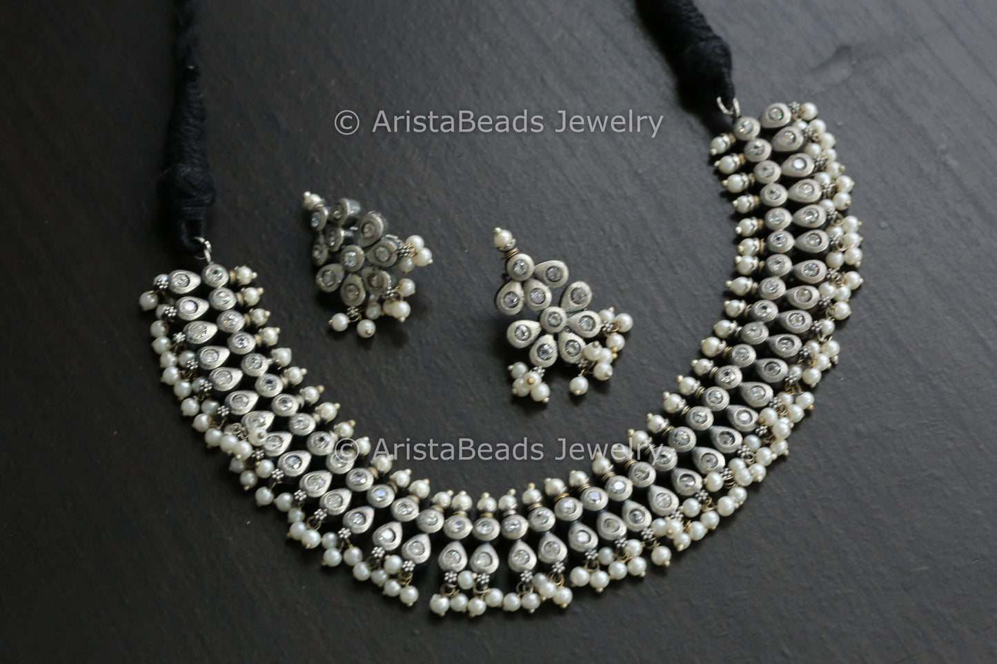 Clear Stone Necklace Set