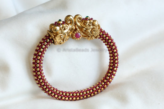 Antique Gold Elephant Bangle - Red Gold (2.4/ 2.6)