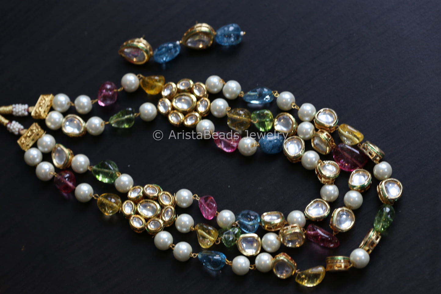 Layered Jaipur Kundan Mala set