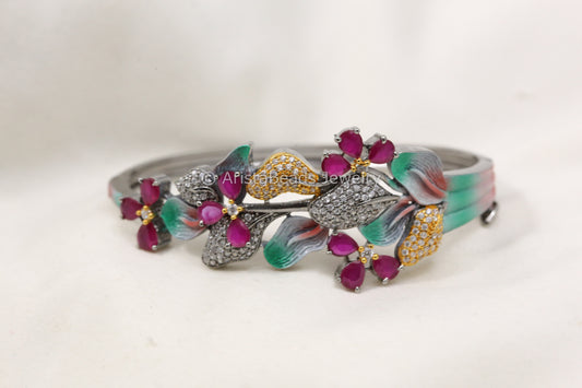 Victorian CZ Bangle Bracelet