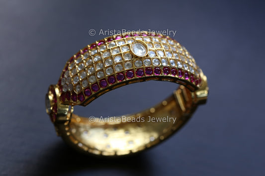 Reversible Uncut Inspired Kundan Bangle