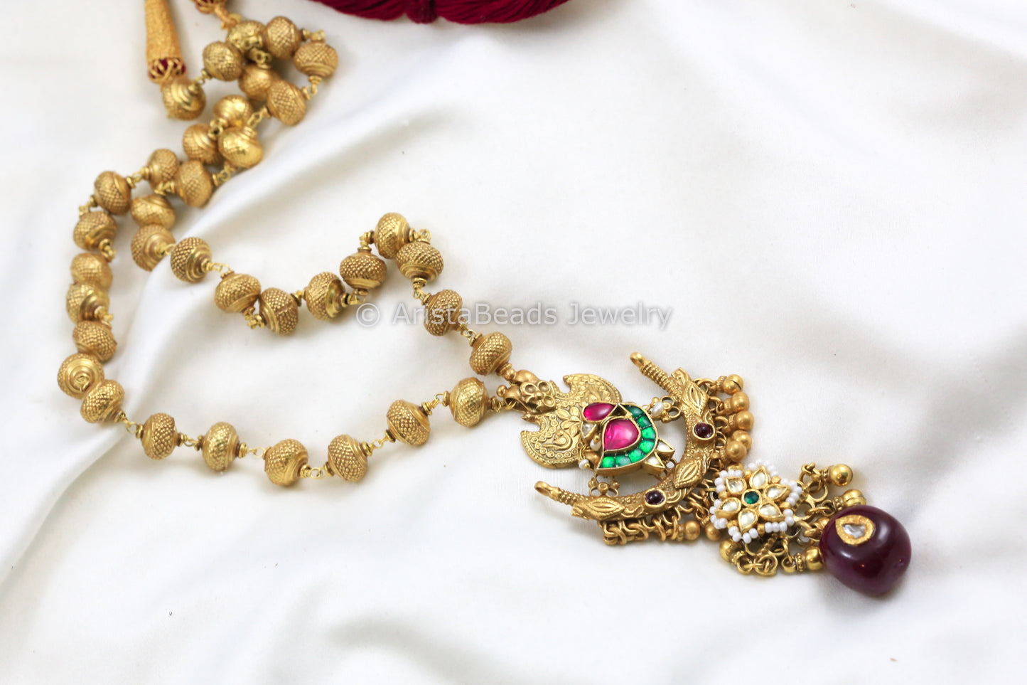 Kemp Kundan 925 Sterling Silver Necklace